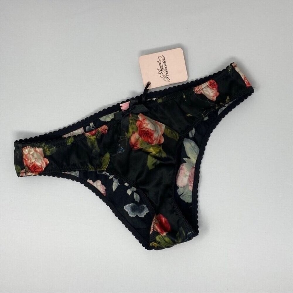 Agent Provocateur Elora Floral Silk Brief NWT